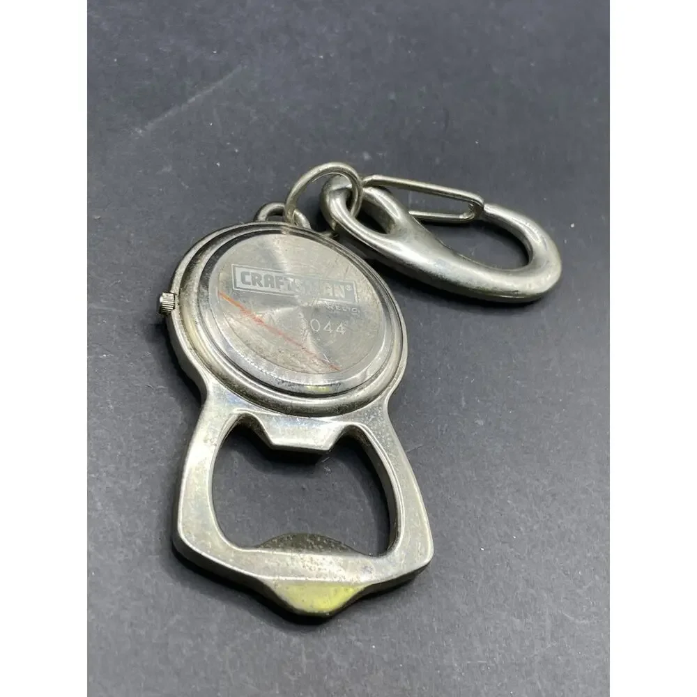 VTG Craftsman Watch Bottle Opener Carbine Survival Rare Silver Metal 39.2MM